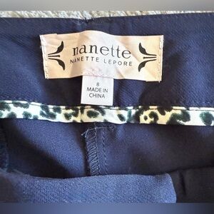 Nanette Lepore Classic Navy Straight-Leg Dress Pants